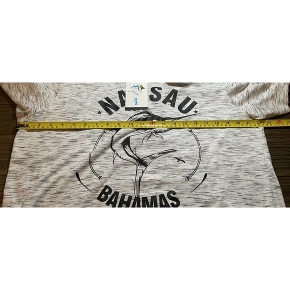 Nassau Bahamas Women's Shirt‎ Size XL Gray Short Sleeve XL Gray Heathered - Picture 4 of 6